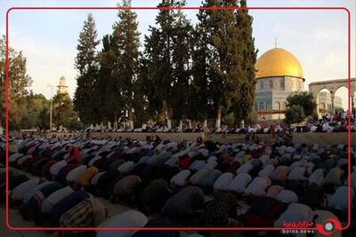 با وجود محدودیت های رژیم صهیونیستی، 40 هزار نفر نماز عید قربان را در مسجدالاقصی اقامه کردند