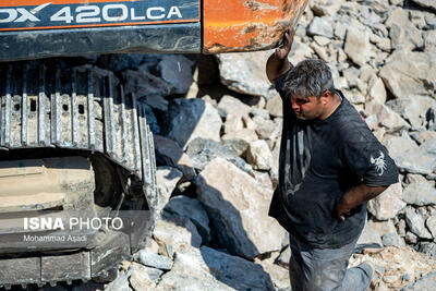 تصاویر: ریزش معدن در شازند