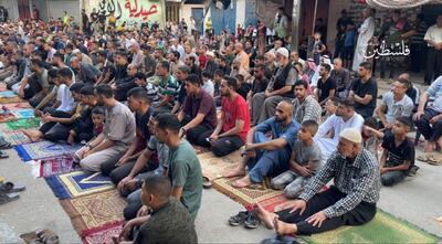 نماز عید قربان در ویرانه‌های غزه/ایمان و مقاومت در اوج جنگ  