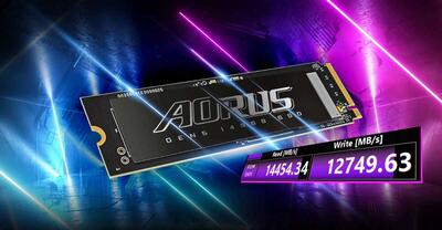 سرعت SSD های AORUS 14000 به 14.5 گیگابایت در ثانیه می‌رسد