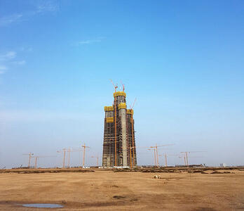 (تصاویر) پیشرفت ساخت‌وساز آسمان‌خراش جده که روی دست برج خلیفه می‌زند!