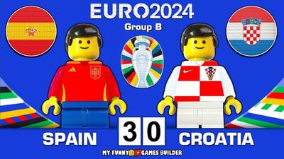 شبیه سازی گلهای بازی اسپانیا 3-0 کرواسی با عروسک لگو
