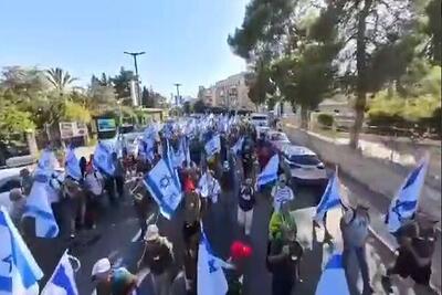 تظاهرات معترضان صهیونیست ضد «کابینه ویرانگر» نتانیاهو