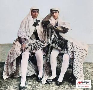 عکس آتلیه‌ای دیده نشده و جذاب از زنان اندرونی یک خانه اعیانی در دوره قاجار/ چه ژستی هم گرفتن