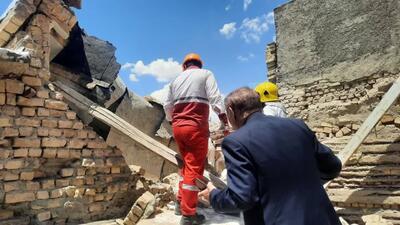 یک کشته و یک مصدوم بر اثر ریزش ساختمان در چناران خراسان رضوی