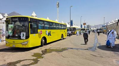 انتقال زائران از منابه هتل ها با ۴۰۰ دستگاه اتوبوس