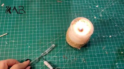 (ویدئو) ساخت کاردستی در خانه؛ نحوه درست کردن بطری شیشه ای مینیاتوری