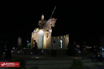 (تصاویر) رونمایی از مجسمه سردار حیدر زرقانی