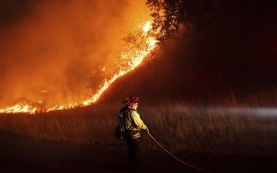 (ویدئو) حریق جنگلی در کالیفرنیا؛ شرایط برای مهار آتش دشوار است