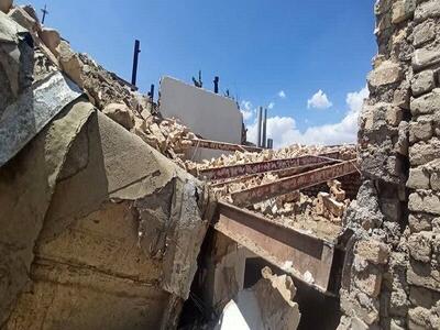 گرفتاری ۲ خانوار روستای   زنده جان  کاشمر در زیر آوار زلزله
