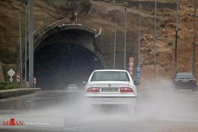 بارش باران در برخی از محور‌های البرز، قزوین و مازندران