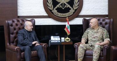 دیدار سفیر ایران با فرمانده ارتش لبنان