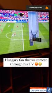 هوادار عصبی مجارستان و پرتاب کنترل به سمت تلویزیون پس از شکست مقابل سوئیس! - پارس فوتبال | خبرگزاری فوتبال ایران | ParsFootball