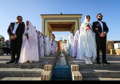 جشن وصال 110 زوج زنجانی در سبزه‌میدان زنجان- عکس صفحه استان تسنیم | Tasnim