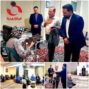 دیدار مدیر بیمه شعبه دی لاهیجان با خانواده شهدا ،ایثارگران و بیمه شدگان صعب العلاج