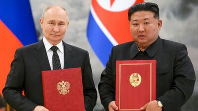 نخستین سفر پوتین به کره شمالی پس از ۲۴ سال؛ رهبران «پیمان صلح‌آمیز و دفاعی» امضا کردند