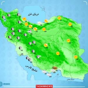 باد شدید و رگبار باران در راه است /کدام استان‌ها امروز بارانی است؟ +نقشه