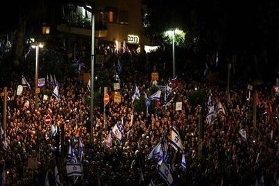 تظاهرات گسترده خانواده اسرا در تل آویو