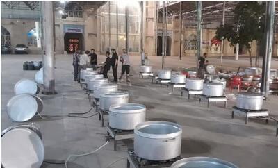 طبخ ۱۵ هزار پرس غذا به مناسبت عید غدیر در شهرک سهل‌آباد شیراز