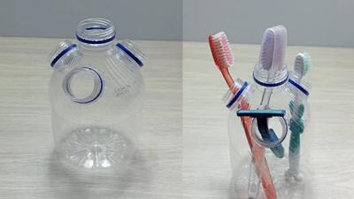 کاردستی بطری های پلاستیکی / فقط با بطری نوشابه یک جامسواکی بساز