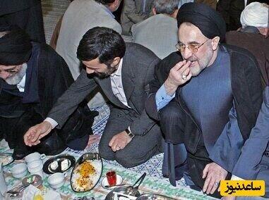 عکس/ احمدی‌نژاد با خاتمی هم سفره شد! | اقتصاد24