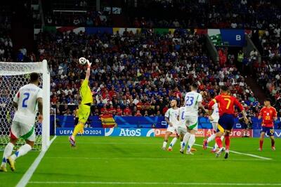 فاجعه‌ای که ایتالیا در نیمه اول بازی مقابل اسپانیا رقم زد (عکس)
