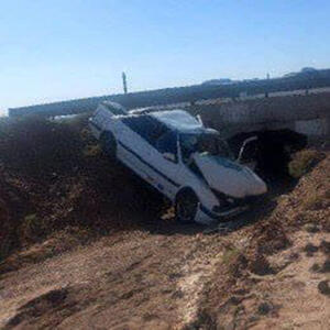 سقوط از پل پژوپارس در جاده سمنان به دامغان با۴ مصدوم