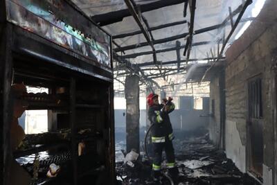 آتش‌سوزی در کارگاه مبل خیابان امام خمینی