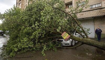 توفان و رگبار شدید در مسکو