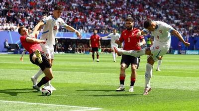 اولین امتیاز گرجستان در یورو با تساوی مقابل چک/ گولسیانی در جام ملت‌ها پا به توپ شد