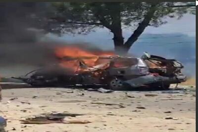 حمله پهپادی رژیم صهیونیستی به یک خودرو در بقاع غربی لبنان+ فیلم