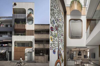 آپارتمان باریک هندی که با یک نقاشی مشهور شده است! (+تصاویر)