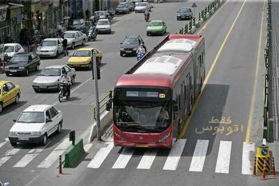 تقویت ناوگان اتوبوسرانی خط بی آر تی آزادی- تهرانپارس با اتوبوس های جدید