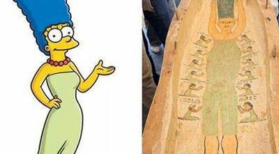 شخصیت کارتون «سیمپسون‌ها» روی تابوت مومیایی ۳.۵۰۰ ساله مصری!