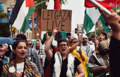 عکس/ حمایت پزشکان کانادایی از غزه و فلسطین