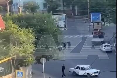 تیراندازی در داغستان روسیه/ ۲ نیروی پلیس کشته و زخمی شدند+ فیلم