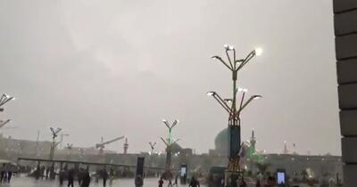باران؛ مهمان آسمان مشهد در سومین روز تابستان