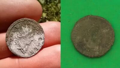 کشف سکه تاریخی با چهره امپراتور روم