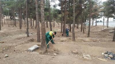نظارت بر اجرای بهسازی بوستان جنگلی سرخه حصار