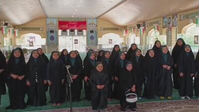 اجرای گروه سرود منتظران ظهور در آستانه عید غدیر خم + فیلم