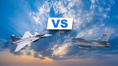 (تصاویر) مقایسه جنگنده‌های چند منظوره نسل چهارم JAS ۳۹ Gripen و F-۱۶ Fighting Falcon