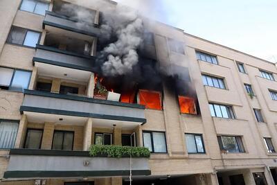 آتش‌سوزی امروز در ساختمان مسکونی در بلوار توس مشهد/  ۳ نفر محبوس شده در آتش نجات یافتند