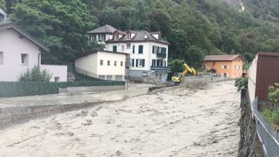 خسارت قابل توجه سیل به روستاهای جنوب سوئیس