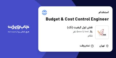 استخدام Budget   Cost Control Engineer در نقش اول کیفیت (نَک)