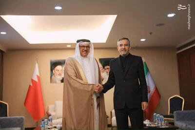 عکس/ دیدار وزیر خارجه بحرین با علی باقری