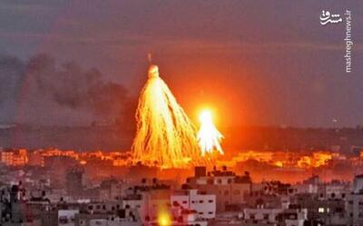 فیلم/ حملۀ اسرائیل با بمب‌های فسفری به روستاهای لبنان
