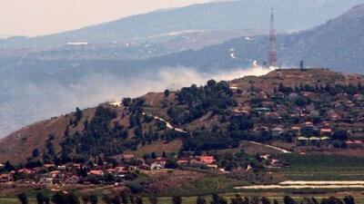 آتش سوزی در شمال اراضی اشغالی بر اثر سقوط یک راکت از لبنان