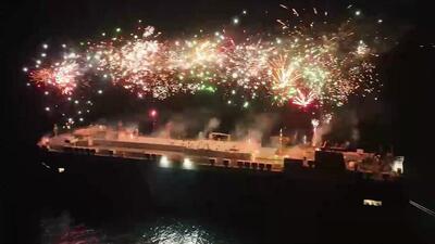 برگزاری جشن عید غدیر بر روی کشتی اسرائیلی توقیف شده از سوی حوثی ها انصارالله یمن (فیلم)