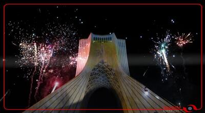 آسمان تهران در جشن عید غدیر نورانی شد
