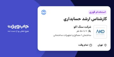 استخدام کارشناس ارشد حسابداری در شرکت سنگ آکو